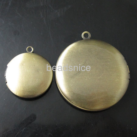 Brass Locket Pendant,Nickel-Free,Lead-Safe,